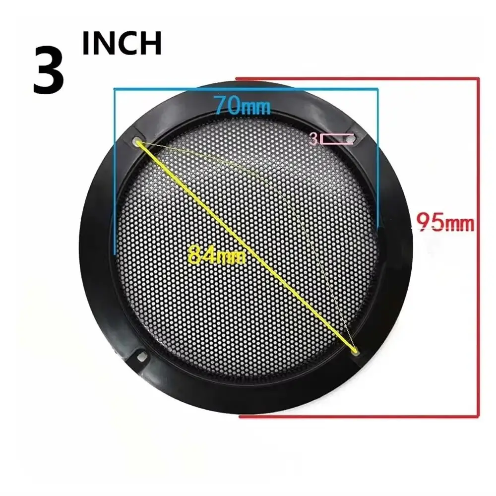 1/2/4/8/10Pcs 2/3/4/5/6.5/8/10 inch Speaker Net Cover Metal Iron Wire Grilles High-grade Speakers Plastic Frame Enclosure