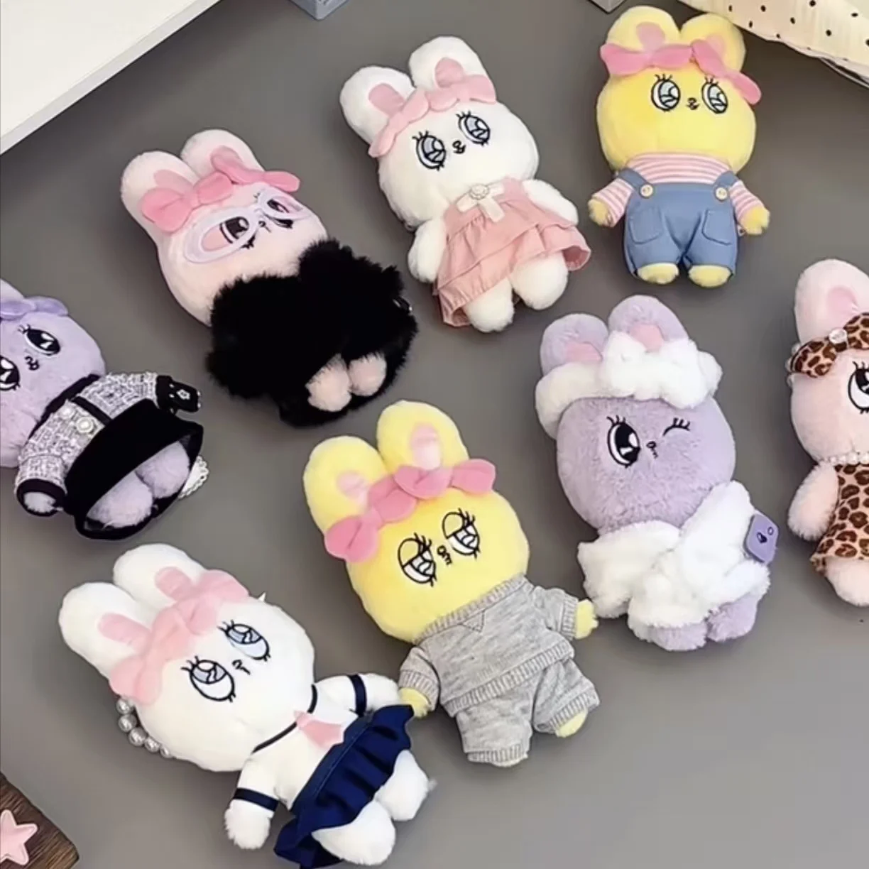 

Esther Bunny Mystery Box Fashion Forward Series Plush Keychain Cute Soft Stuffed Doll Bag Charm Collectible Toy Gift For Fans