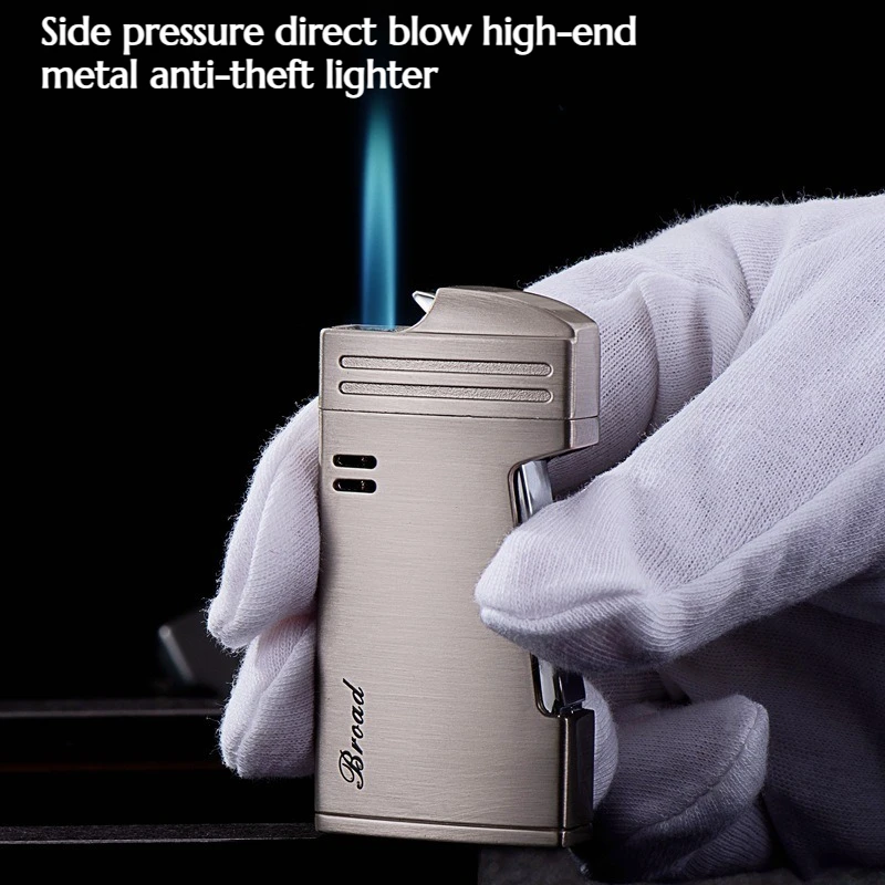

Side-pressure Direct-press High-end Metal Anti-wind Direct-lighting Lighter Creative Gift for Men Cigarette Accessories