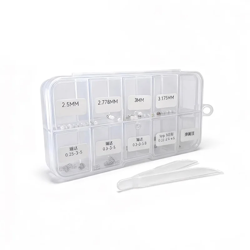 EDC Mechanical Push Slider Rhythm Refit Accessories Ruida Spring/Brass Spring Top/Zirconia/glass/POM/brass/S.S Beads Accessories