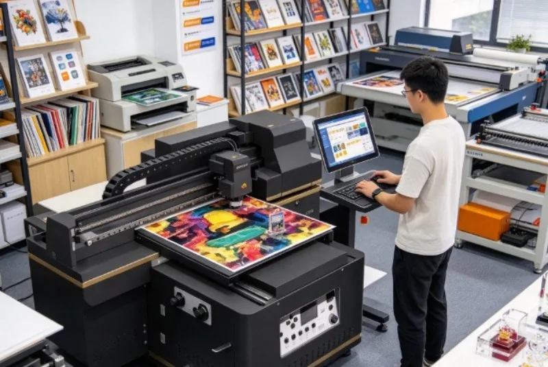 A3 4030 Industrial UV Inkjet Flatbed Printer Automatic New For Acrylic Metal Glass PVC Signage Printing