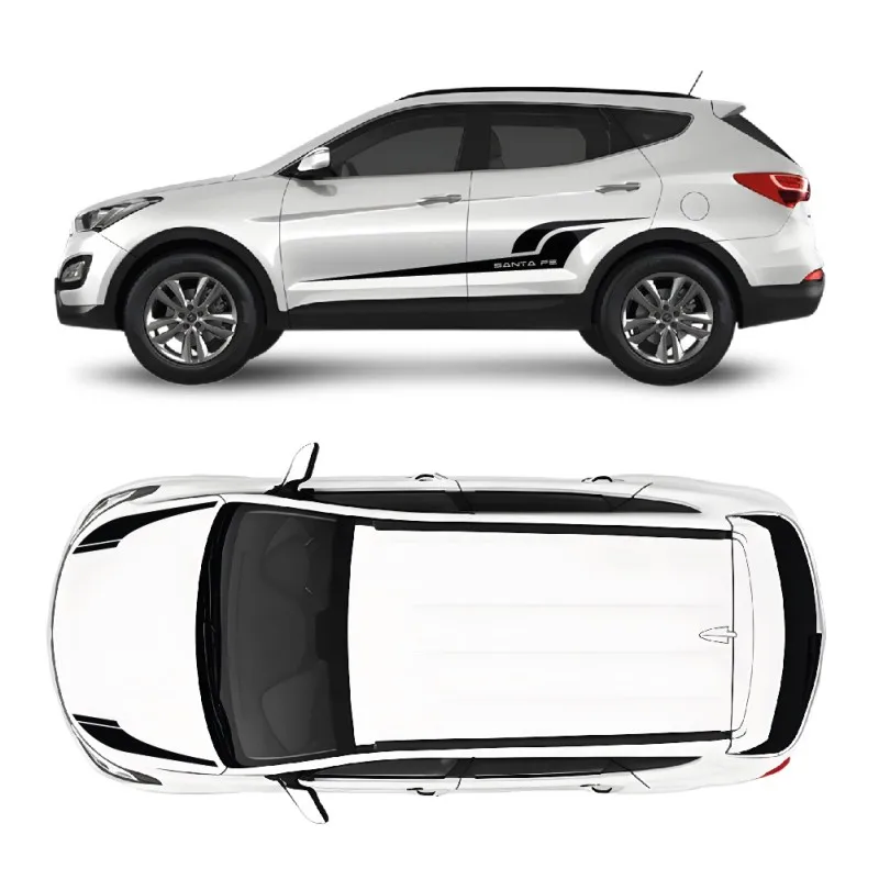 Car Vinyl Stickers body Appearance modification customizeddecals Racing Sport decals For Hyundai Santa Fe