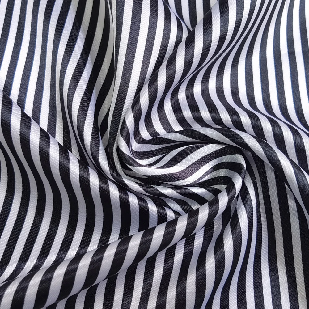 Satin-Stoff 58 Zoll Breit | 2 Meter | 5 Meter | Gestreiftes Material Futterstoff Seidiger Satin Großhandel – Detail 17