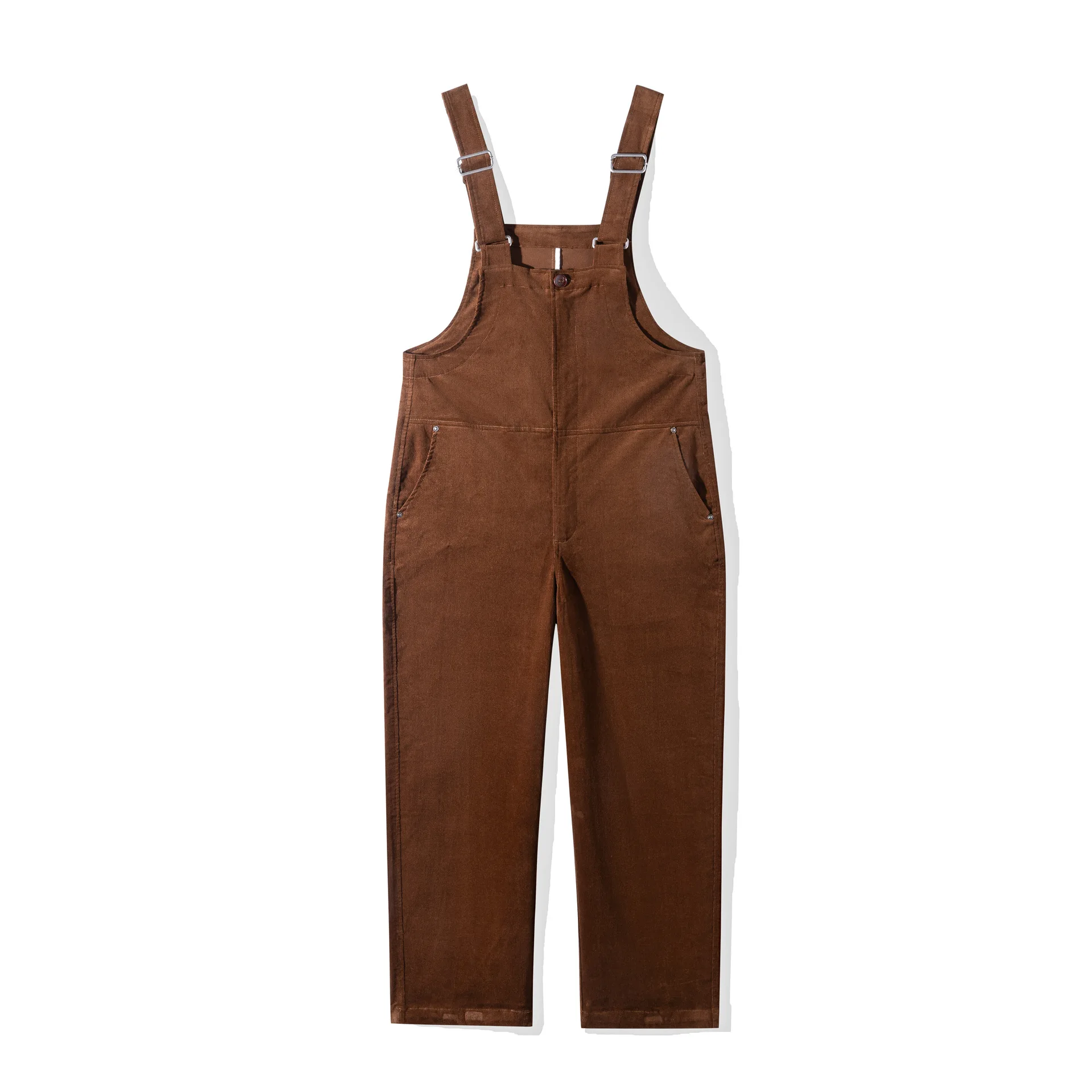 Vintage Overalls Loose Jumpsuit Wide Leg Street Style Corduroy Straight Microelastic Locomotive Rider