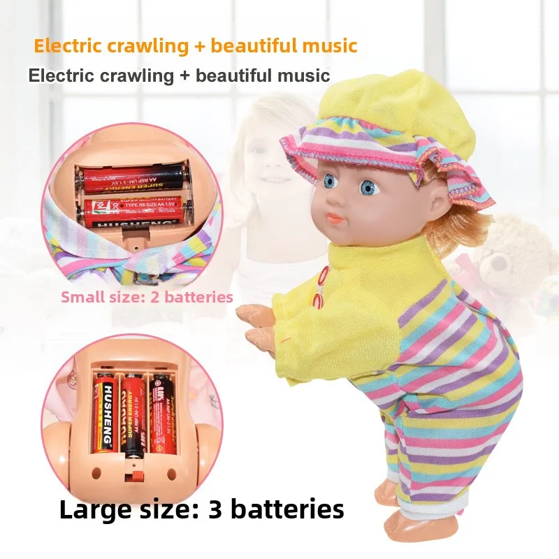 Leuke Cling Doll Sound Light Butt Twisting Street Vendor Speelgoed Mooie kinderpoppen Robotspeelgoed met afstandsbediening