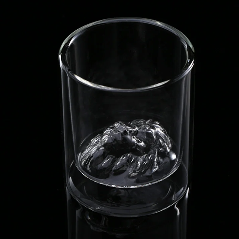 Mighty Male Lion Head Double Walled Whiskey Glass Creative Cocktail Cup Bar  Wine Glasses Tumbler Drinkware Beer Mugs Barware