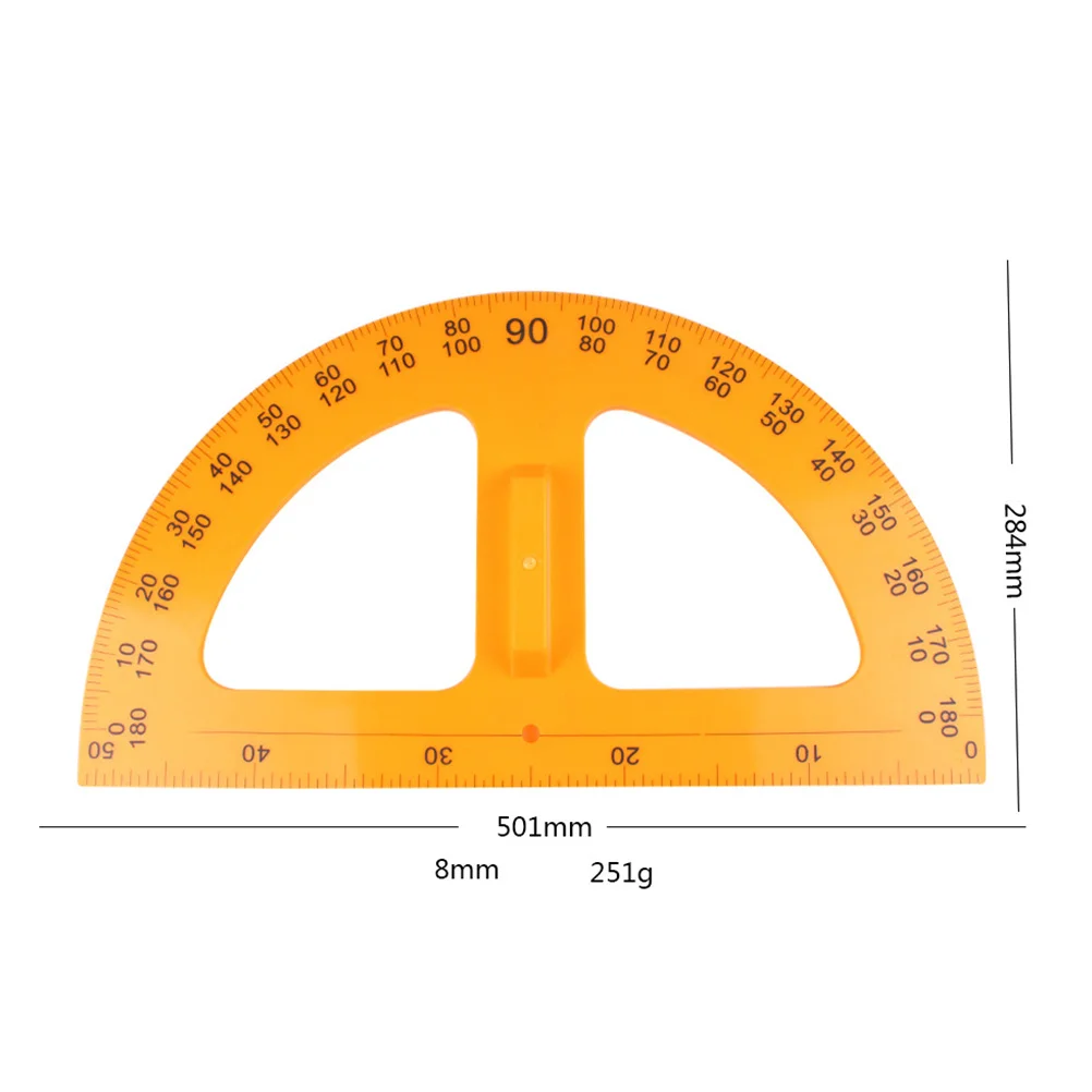 Protractor Teaching Tool Set Plastic Geometry Ruler For Students Drafting Supplies School Stationery Measuring Tools