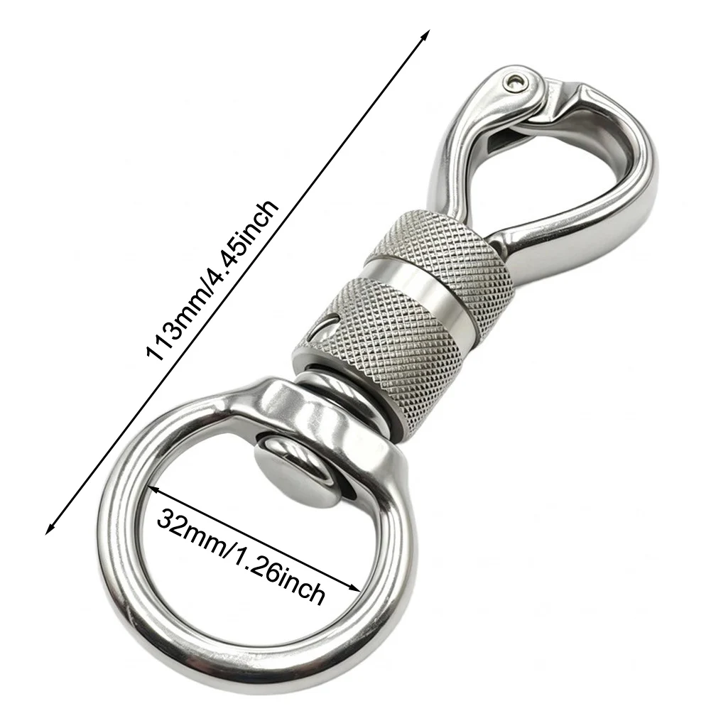 Stainless Steel Horse Leash Swivel Snap Hook For Heavy-Duty 113mm Stable Buckle For Riding Equipment And Animal Leads