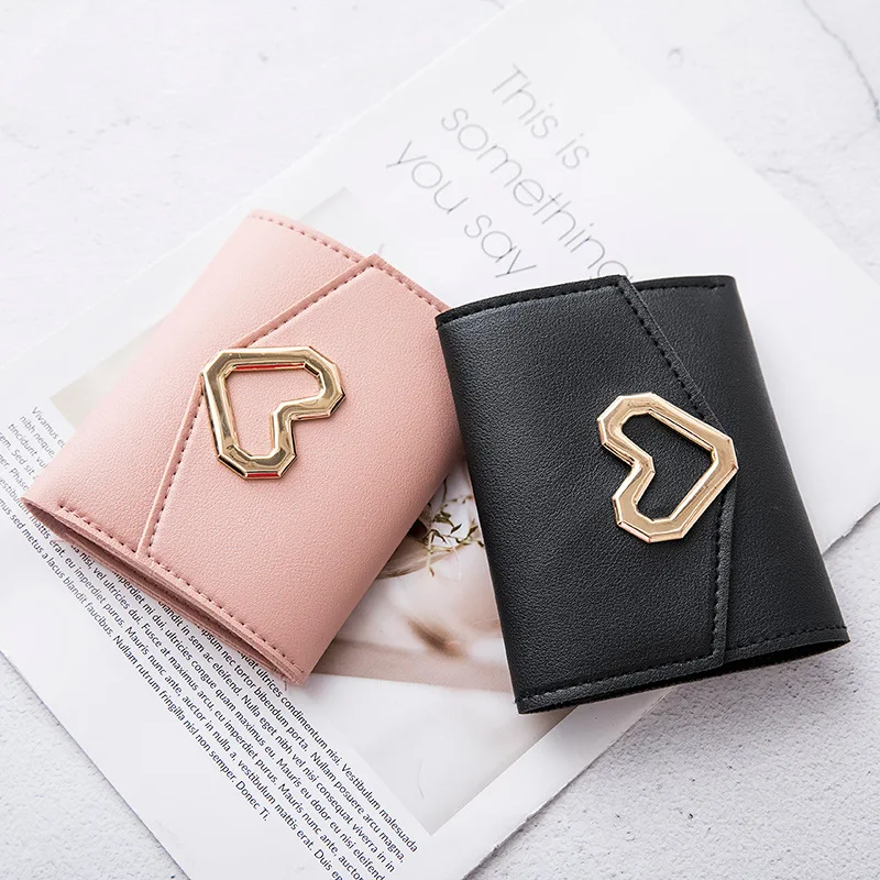 

Lady Bag Wallet 2025 New Design Triple-Fold Heart Zero Wallet Handbag For Women
