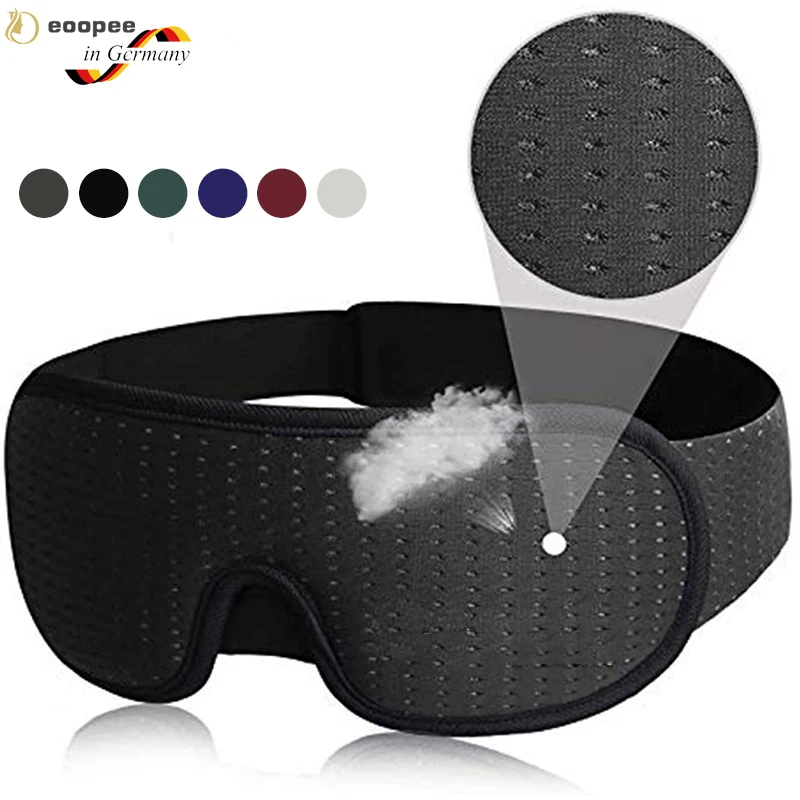 3D Sleeping Mask 100%Blocking Light Sleeping Aid Eye Mask for Travel Sleep Eye Mask for Men Women Slaapmasker With Earplugs