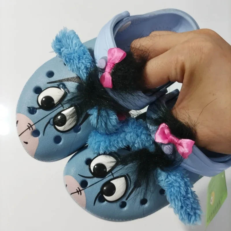 

Eeyore Children Anime Slippers Eva Breathable Slippers Summer Sandals Outdoor Kids Non Slip Soft-Soled Parent-Child Shoes Gift