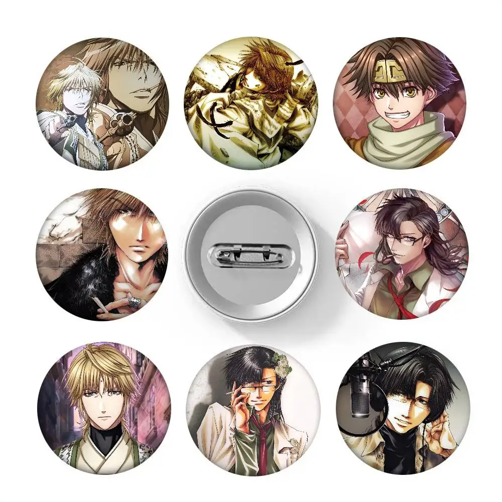 Anime Saiyuki Reload Round Badge Lapel Pin Backpack Clothing Jewelry Accessories Gift Brooch