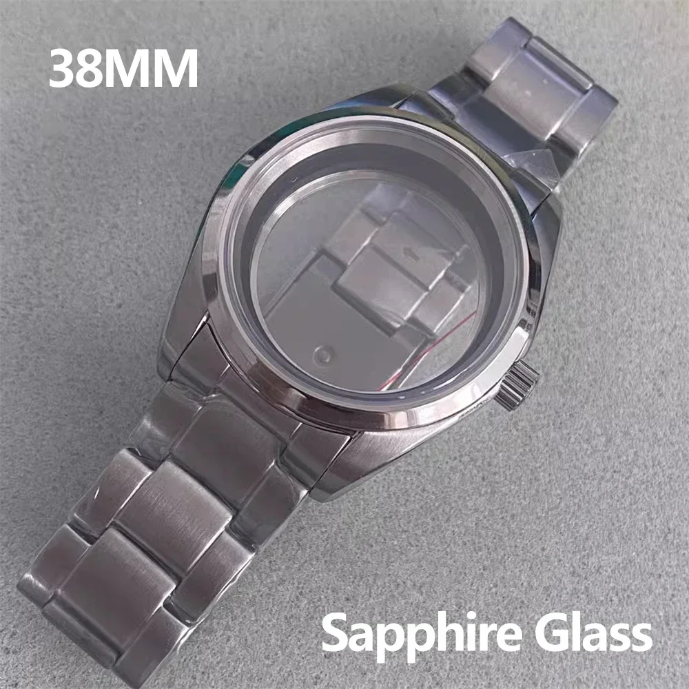 for GMT NH34 Movement 38mm Sapphire Glass Case Luxury Automatic Mechanical Watch Case Strap for NH35 NH36 Movement 31mm Dial DIY