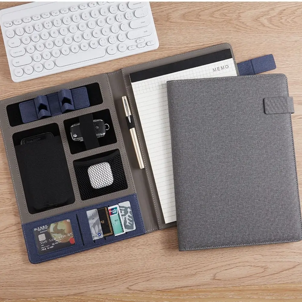

Negotiations Notepad A4 Conference Folder Memo Clipboard Contract File Folder Business Clipboard Paper Organizer Leather