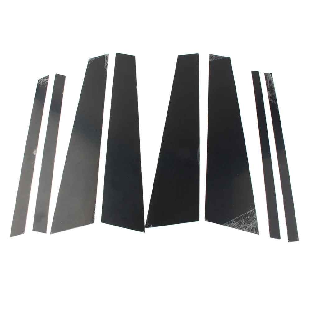 8 Pcs Glossy Black Car Door Window Column B C Pillars Posts Cover Trims For BMW X5 G05 2019 2020 2021 2022