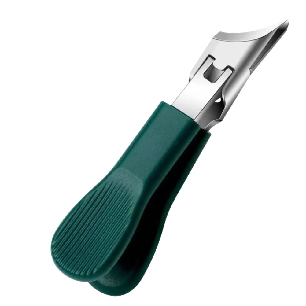 Stainless Steel Nail Trimmers with Slant Edge Anti Splash and Oblique Beak Design for Ingrown Toenail Care Ergonomic Nail Tool