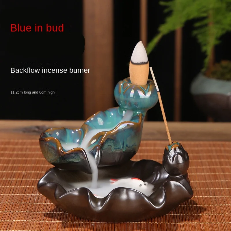 

The new cross-border package of back-flow incense burner with bud to be released has back-flow incense granules.