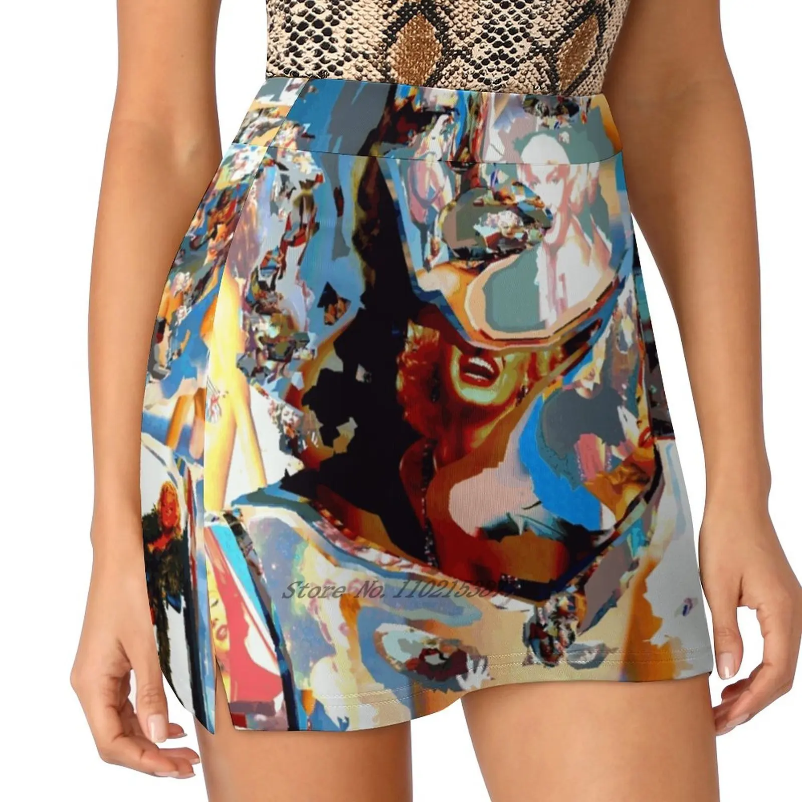 Beautiful Marilyn Monroe Women's Fashion Sporting Skirt With Pockets Tennis Golf Running Skirts Beautiful Marilyn Monroe