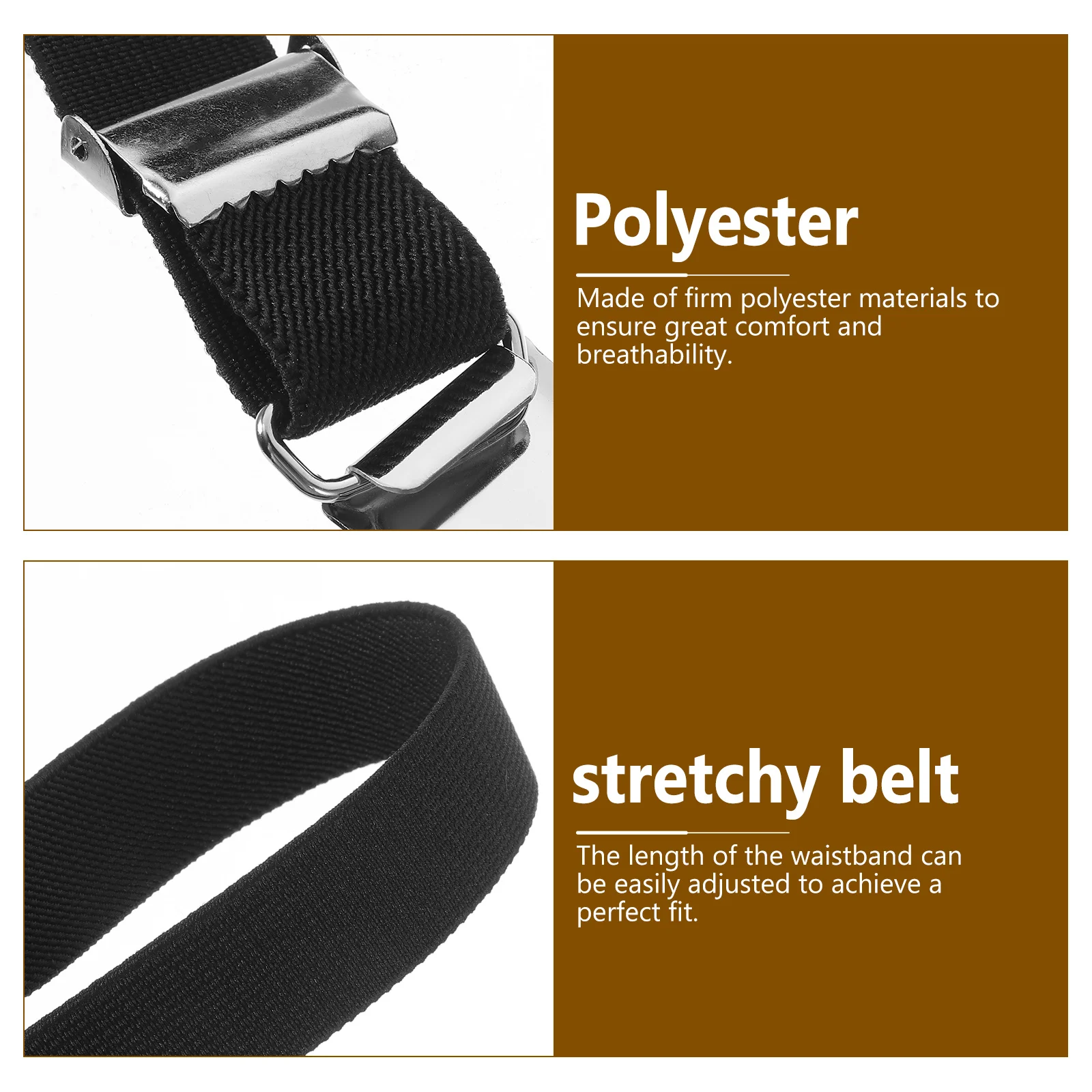 

2Pcs Boy Girl Elastic Belts Adjustable Waist Bands Comfort Breathable Polyester for Various Bottoms Boys Stretchy Belt