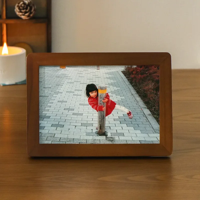 Wooden Retro Photo Frame for Creative Desk Decor