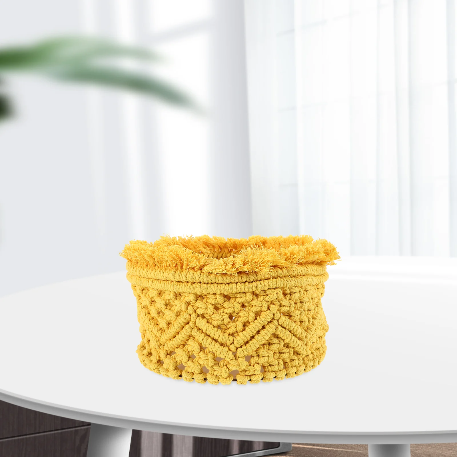 

Storage Basket Cotton Rope for Shelves Green Plants Bathroom Organization Bin Baskets