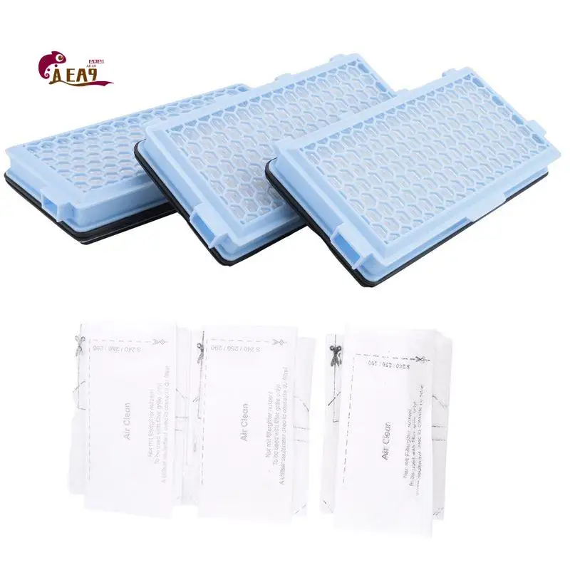 

AEA9-3X HEPA Filters For Vacuum Cleaner Part Compact C1-C2 Complete C2- C3 S8340 +3 Air Clean Filters + 3 Motor Filters
