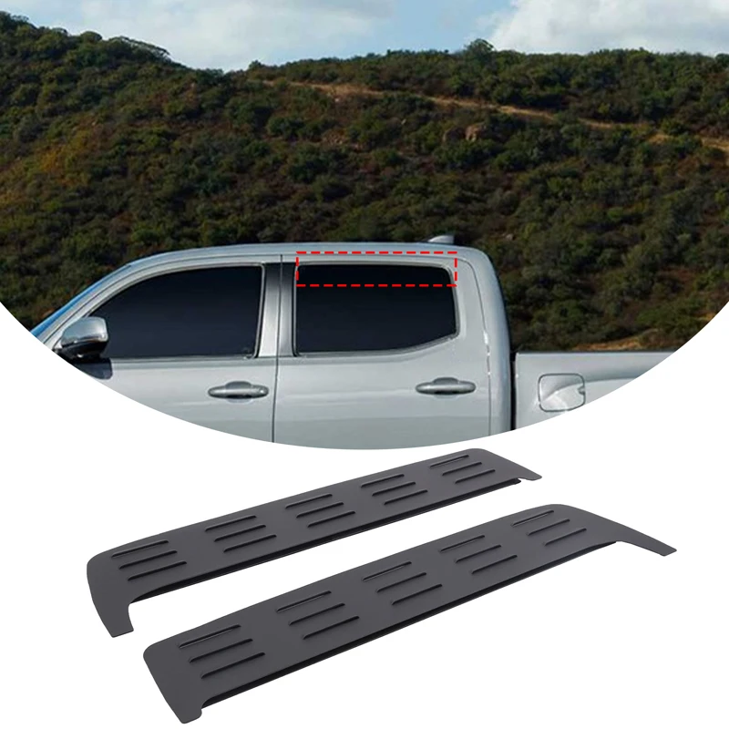 

For Toyota Tacoma 2016-2022 Aluminum Black Car Rear Window Air Vents Ventilation Shutters Cover Trim Car Accessories