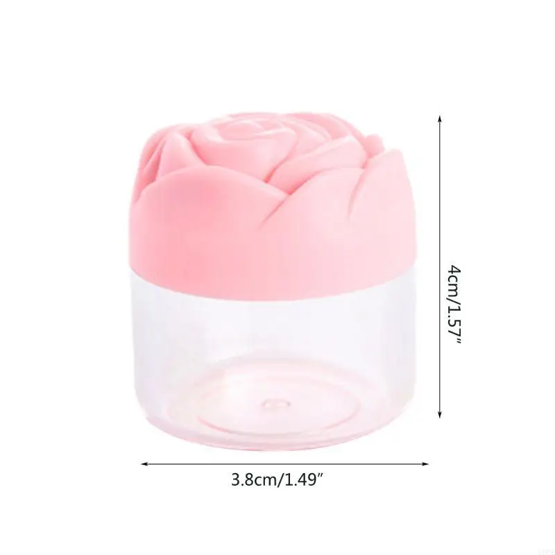 U0DE 5 قطع من عبوات الكريم البلاستيكية المستديرة الشفافة ذات الفم الواسع والمضادة للتسرب مع غطاء