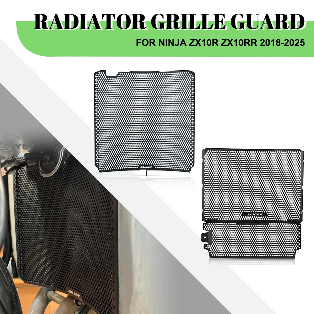 

ZX-10RR Radiator Grille Guard Oil Cooler Cover Protector FOR Kawasaki Ninja ZX10R ZX10RR 2018 2019 2020 2021 2022 2023 2024 2025