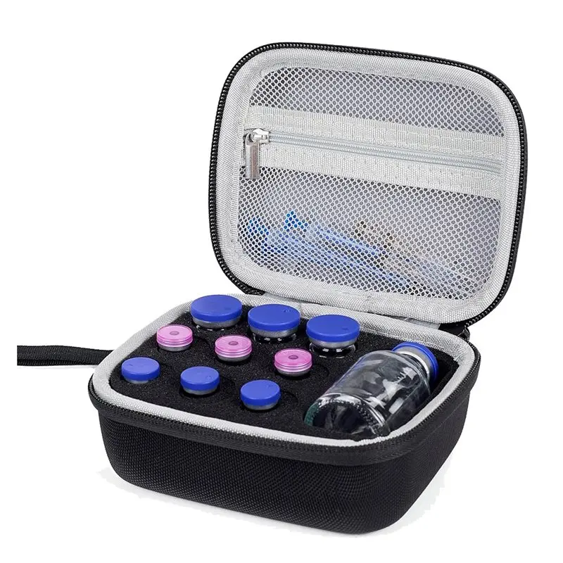 Insulin Vial Organizer Bag 10 Slots For Diabetics Standard 1Ml 3Ml 5Ml 10Ml 30Ml Vials And Insulin Vial Protector Case
