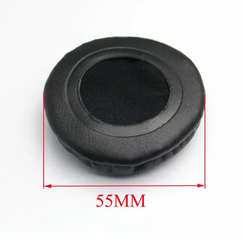 Round Black Soft Earmuffs Ear Pads Replace For 50 55 60 65 70 75 80 85 90 95 100 105mm Headphones 1 Pair Of Sponge Earmuffs