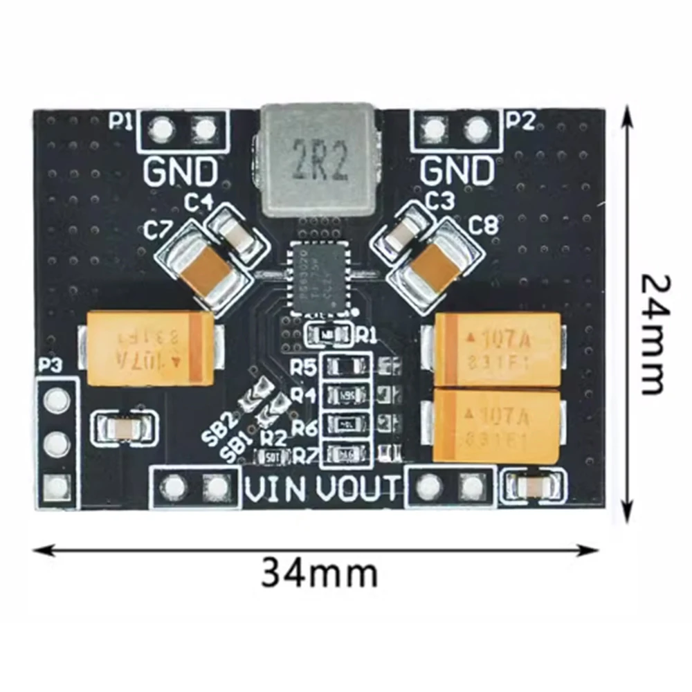 TPS63020 Automatic Buck-boost Step up Down Power Supply Module 2.5V 3.3V 4.2V 5V Lithium Battery Low Ripple Voltage Converter