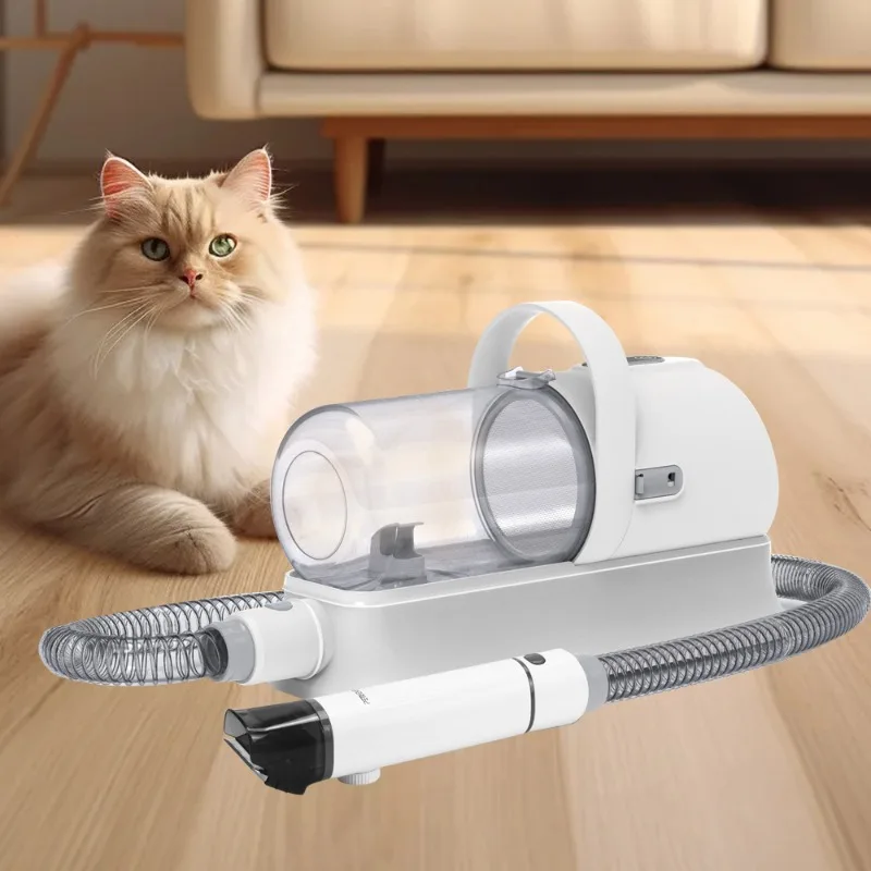

Automatic 7 in 1 Pet Grooming Kit Vacuum Cleaning with Nail Grinder Other ABS PP Tools for Pet Hair Management