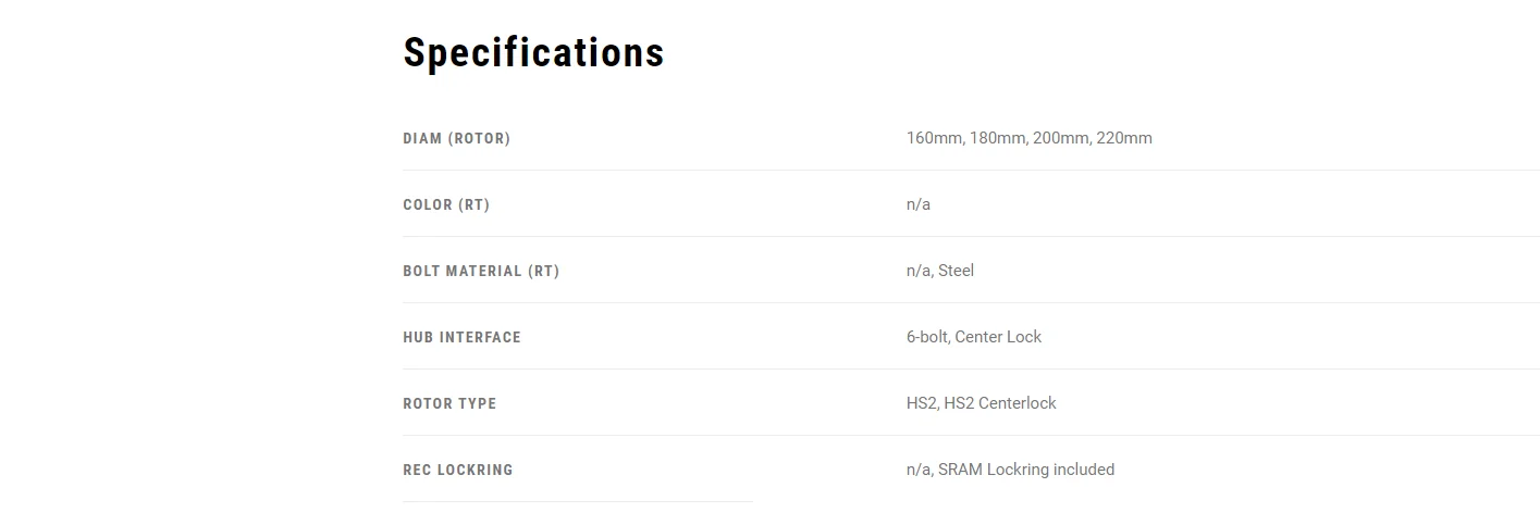 SRAM-HS2 Rotor Disc Brake Rotor , 6-Bolt Thicker Rotor, 160mm, 180mm, 200mm, 220mm, MTB and Road Bicycle Accessories, Cycling