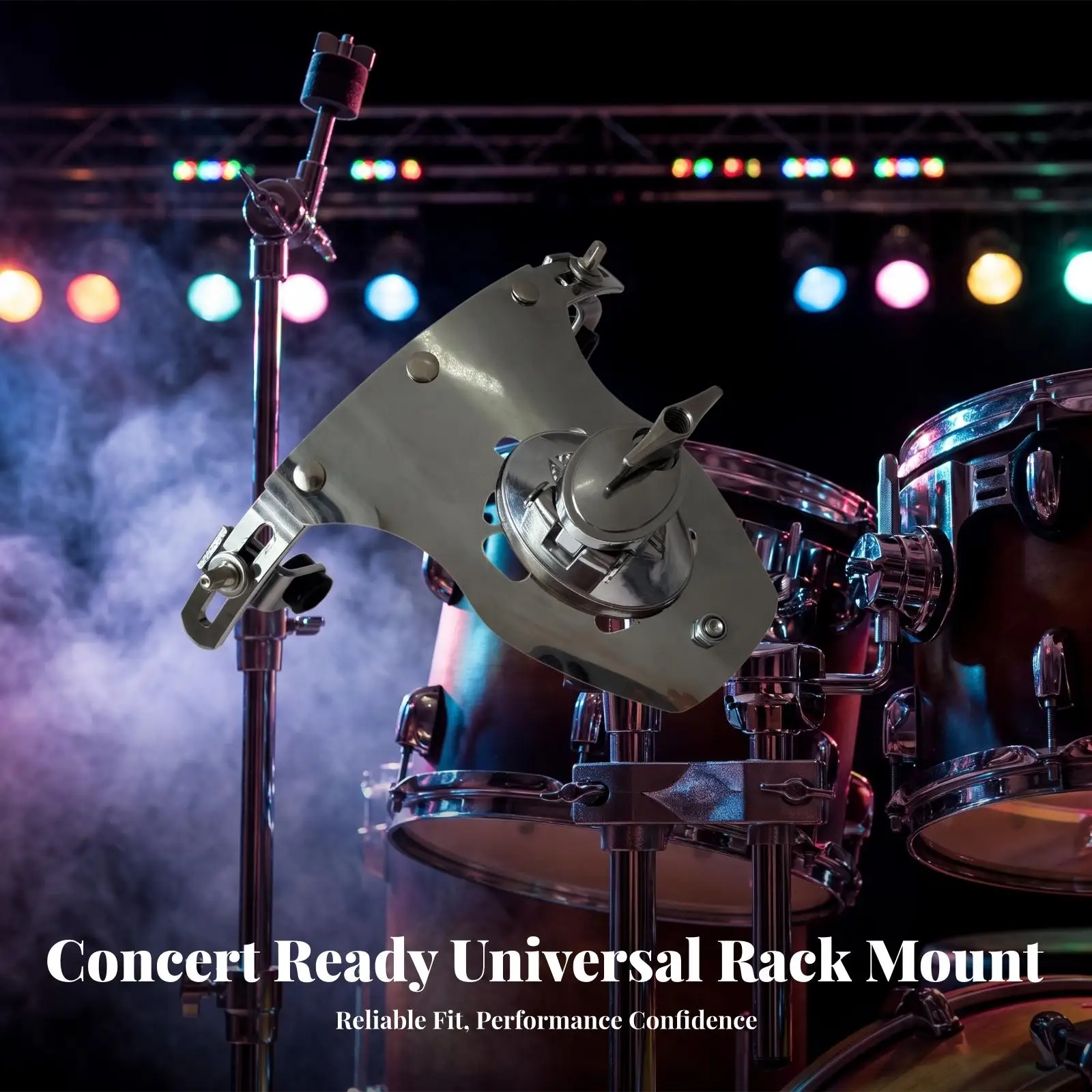 Adjustable Tom Suspension System Drum Bracket Zinc Alloy Isolating Mount for Snare Drum Shell with Black Hardware