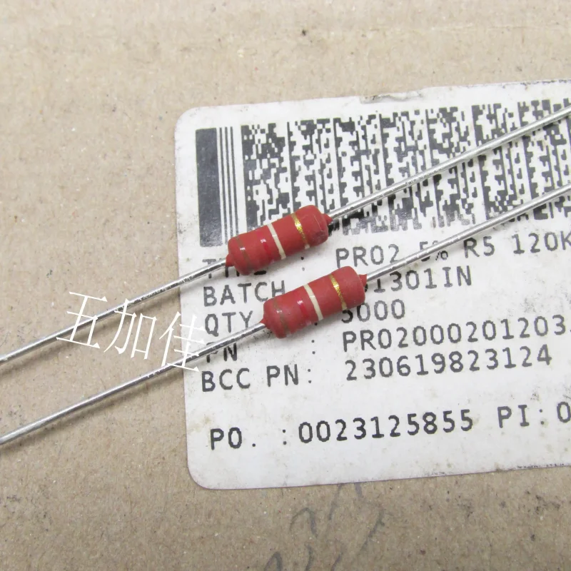 10-100pcs imported PR02000201203JR500 PR02 2W 120K 5% high-power metal film resistor