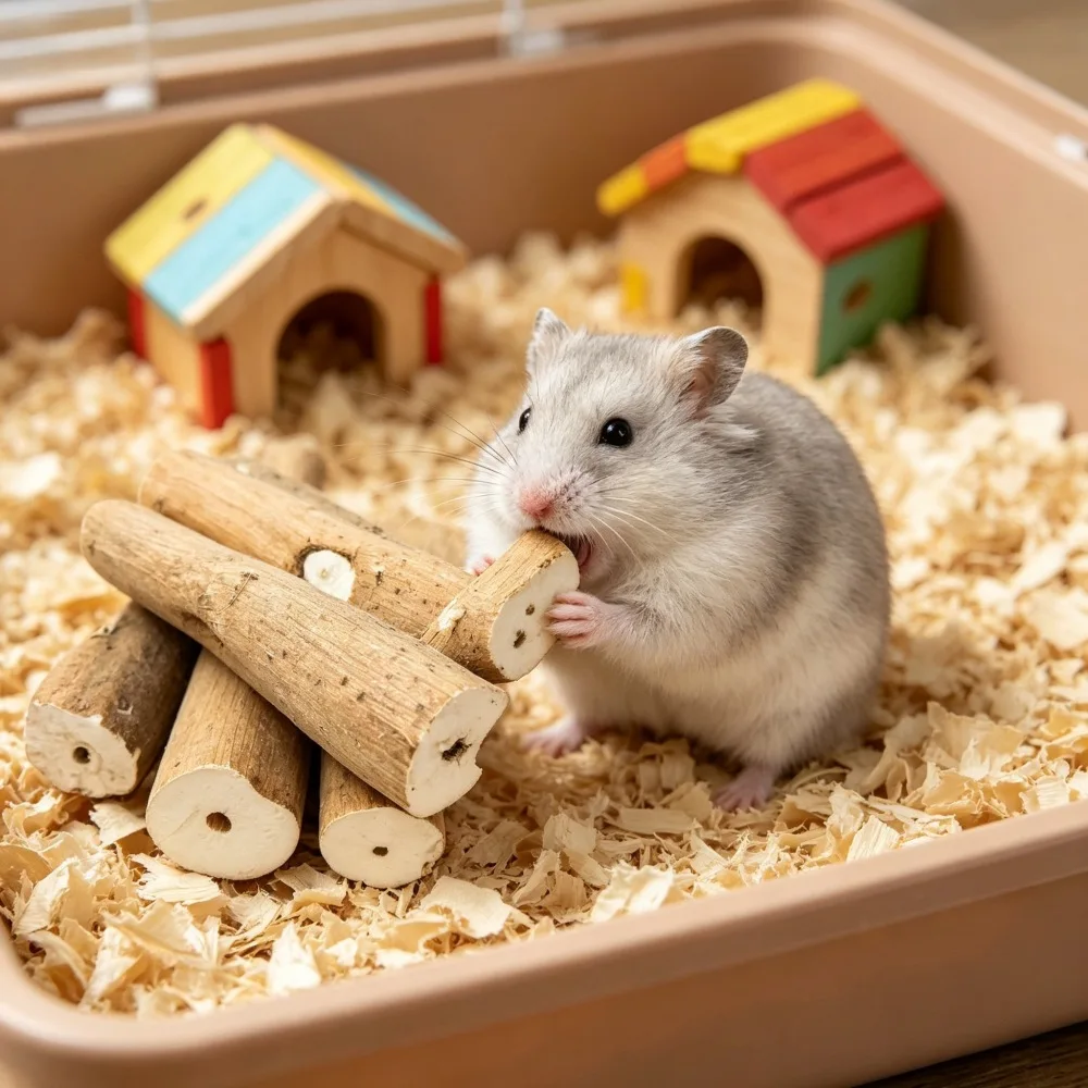 

Chew Sticks for Hamsters Small Animal Molar Teeth Grinding Toys Safe Gnawing Treats for Gerbils Guinea Pigs Rabbits Chinchillas