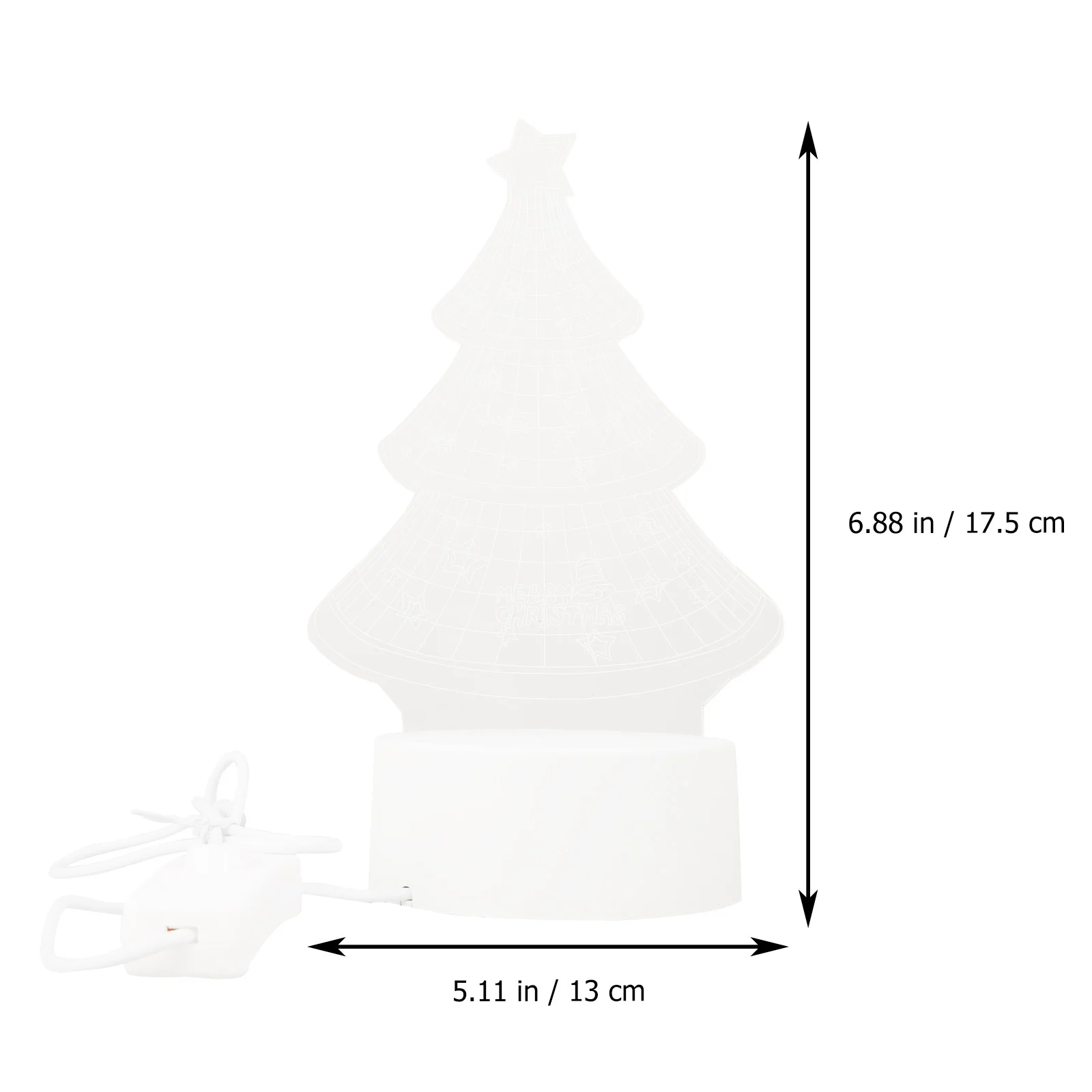 

1Pcs 3D Christmas Tree Night Light Creative Decorative Lamp Indoor Atmosphere Light Xmas Gift Lovely Table Lamp
