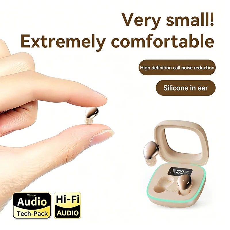 Auriculares inalámbricos Bluetooth B51 para dormir, con cancelación de ruido, auriculares ocultos, mini auriculares invisibles, deportivos, impermeables