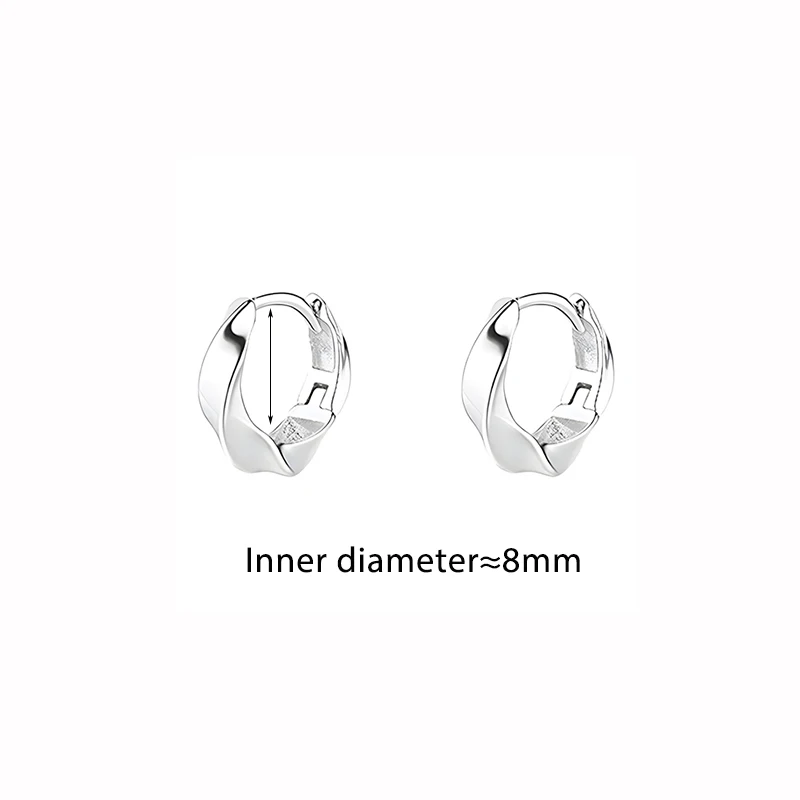 Silver Color Trendy Personality Hoop Earrings for Charm Women Minimalist Fashion Jewelry Geometric Accessories