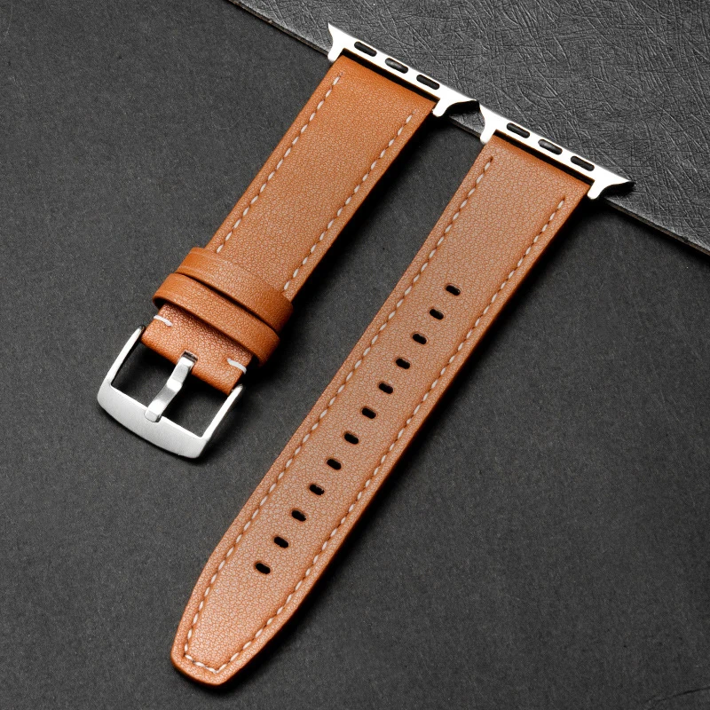 Leather strap for apple watch series 9 8 7 band 45mm 41mm se 6 5 4 44mm 40mm 3 42mm 38mm strap iwatch ultra 2 1 49mm bracelet