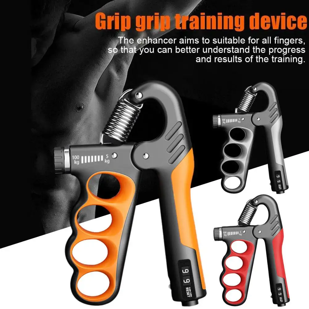 1pcs 5-100kg Fitness Grip Strength Device Adjustable Device Device Count Grip Hand Fitness Spring Training Electronic Stren G6m4