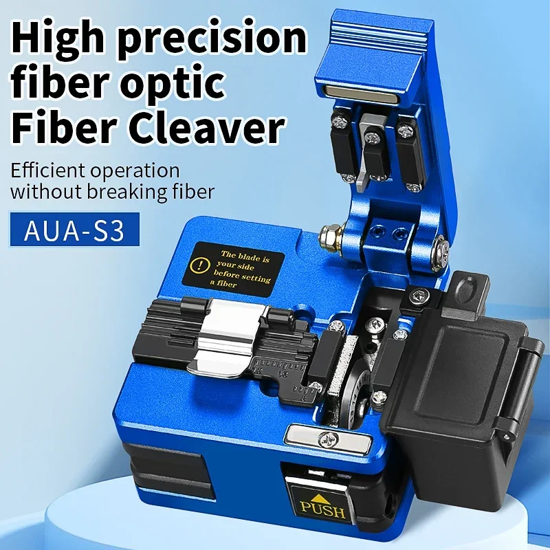 AUA-S3 Fiber Cleaver FTTH Cable Fiber Optic Cutting Knife Three-in-one Clamp Cold Welding and Hot Melting