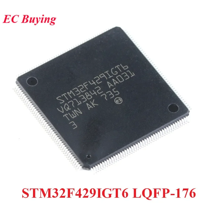 5Pcs/1pc STM32F429IGT6 STM32 F429IGT6 STM32F429 STM32F F429IG LQFP-176 ARM Cortex-M4 32-bit Microcontroller MCU Chip IC