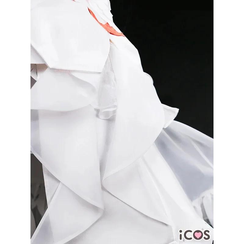 

az15Pre-sales Anime Darling In The Franxx 02 Cosplay Costume Women Delux Wedding Dress with Headband Halloween Carnival Uniforms