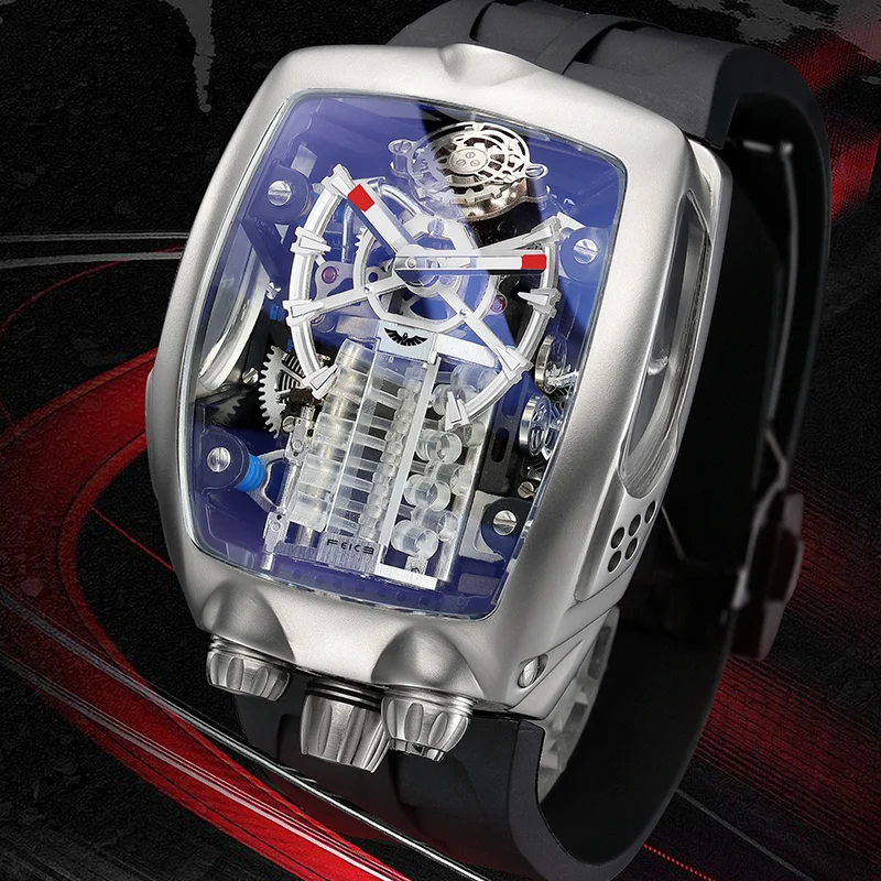 FEICE Racing Engine Concept Fashion Men's Watch Large Dial Fully Automatic Luxury Men's Watch Night Light Waterproof Watch FM666