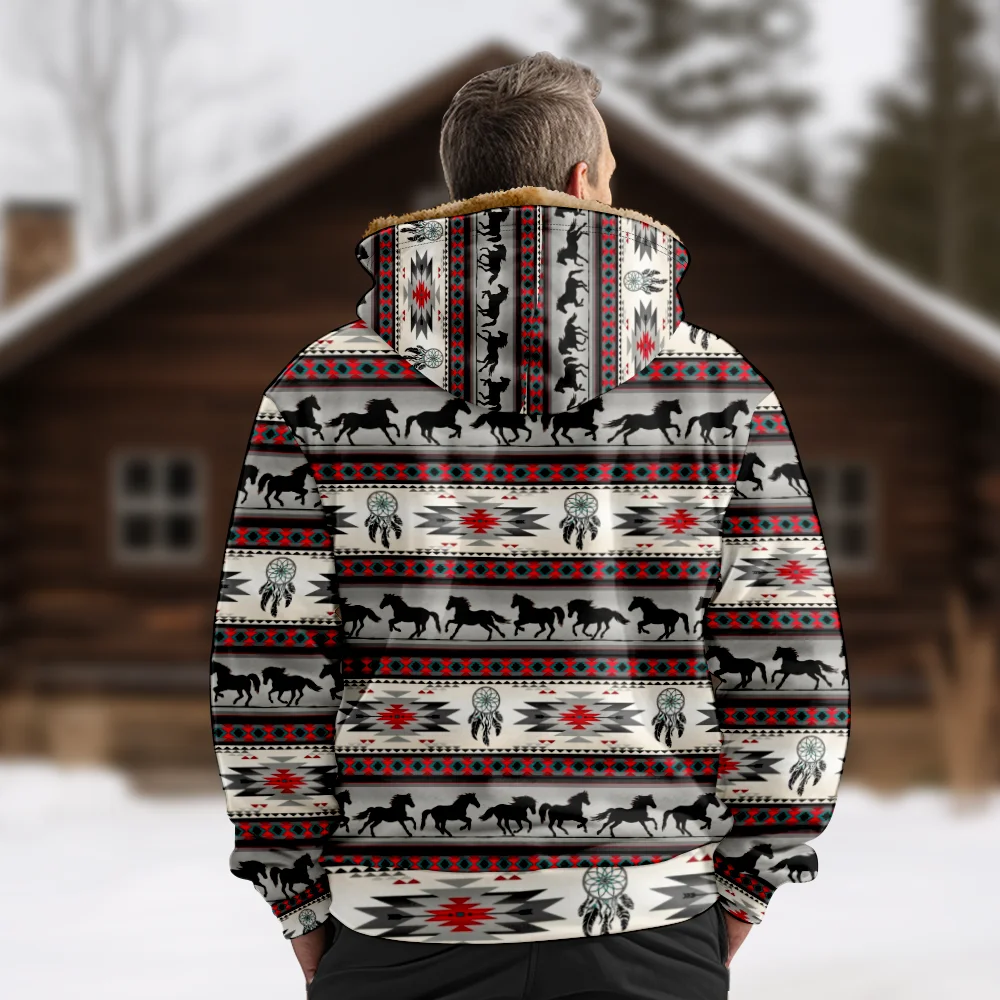 Cappotti invernali da uomo, cappotti in cotone con motivo geometrico bohémien vintage alla moda, soprabito comodo in stile cinese