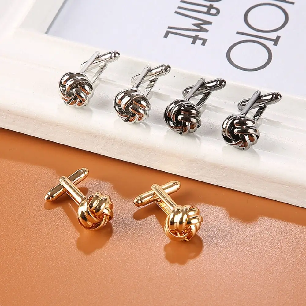 Novelty Luxury Alloy Alloy Cufflinks Gold Silver Black Cufflinks for Mens Shirt Suit Cuff Links Men