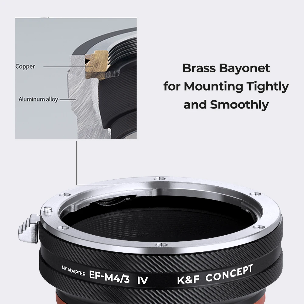 Imagem -04 - Anel Adaptador de Câmera Canon Eos ef Mount Lens para m4 M43 Micro Sistema Mft Câmera Olympus k & f Concept-ef-m43