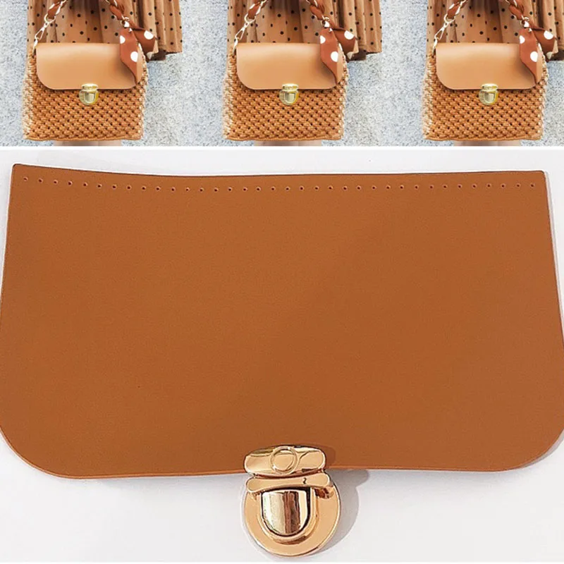 Pu Leather Bag Cover, Handmade Bag Accessories, Bag Flap, DIY Handmade Bag Cover Accessories, Twist Buckle Pu Bag Cover
